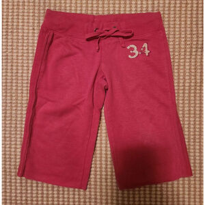 Women's Y2K American Eagle Outfitters Pink Above Knee Sweat Shorts Size Small